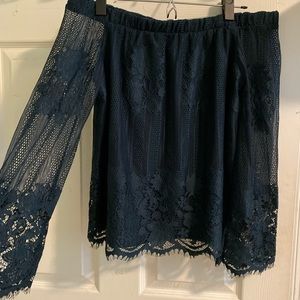 Off the shoulder lace top